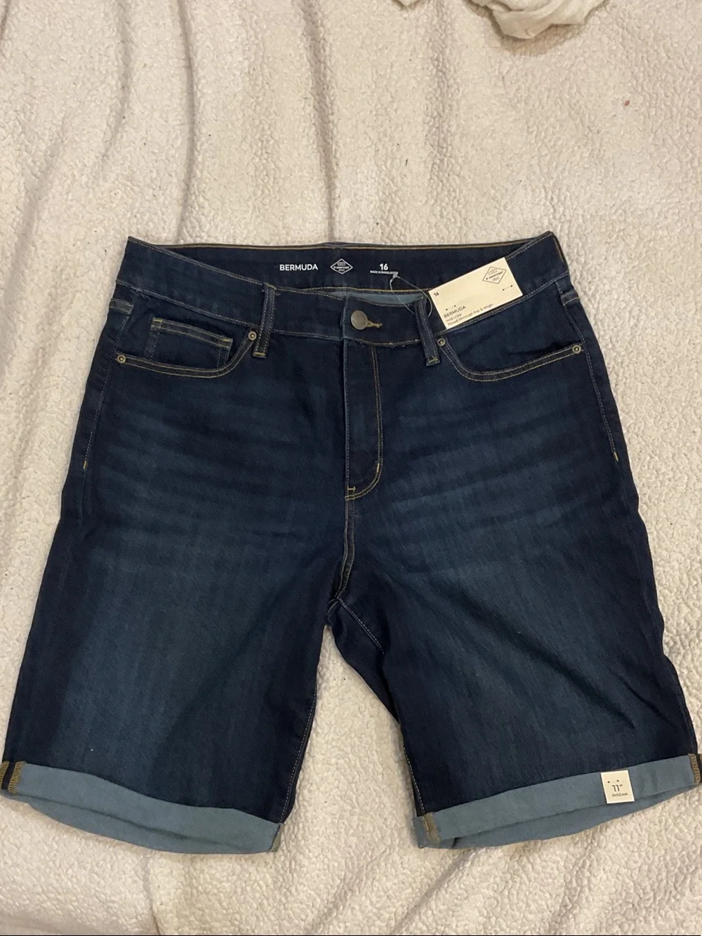 St. John’s Bay Indigo Denim Bermuda Shorts Easy, Flattering, Weekend‑Perfect  16